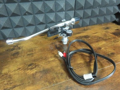 DENON DP-50M Tonearm w/ Detachable 5-Pin Phono Cable Set Tested Working