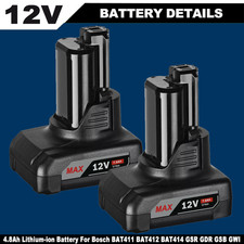 2x Batería 7,0 Ah Para Bosch Azul Profess GBA 12 V MAX BAT420 Sistema BAT411 BAT411A