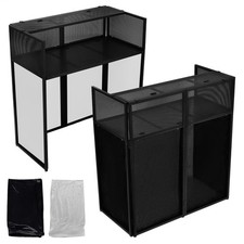 Portable DJ Facade Booth DJ Table Stand Booth With White Black Scrim For Party