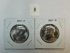 2017 P & D UNC Clad Kennedy Half Dollar Set in CB Flips -Free Shipping - D