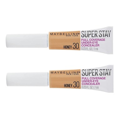 Pack of 2 Maybelline Super Stay Full Coverage Under-Eye Concealer, Honey # 30