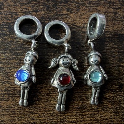 Charmingly Yours Birthstone Charms Boy Girl January December March Articulated