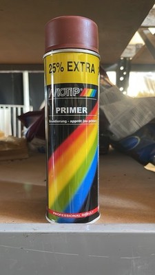 MOTIP PRIMER SPRAY PAINT RED 500ML - M04055 X 2 Cans