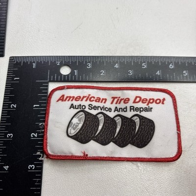 Auto Service Repair Car Tires AMERICAN TIRE DEPOT Company Advertising Patch 29MA