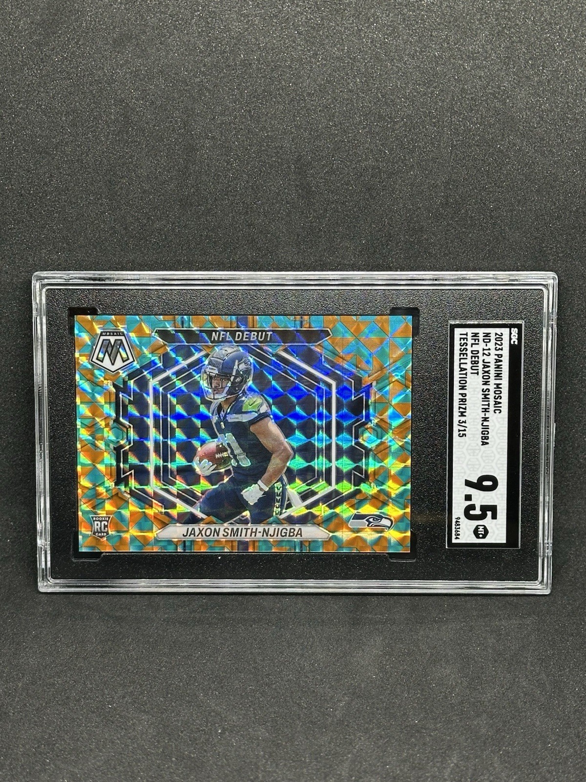 2023 Mosaic - Nfl Debut Jaxon Smith-Njigba  Tessellation Mosaic Prizm /15 (RC)
