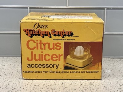 Vintage Oster Kitchen Center Citrus Juicer Accessory Model 952-06 Almond NIB!!