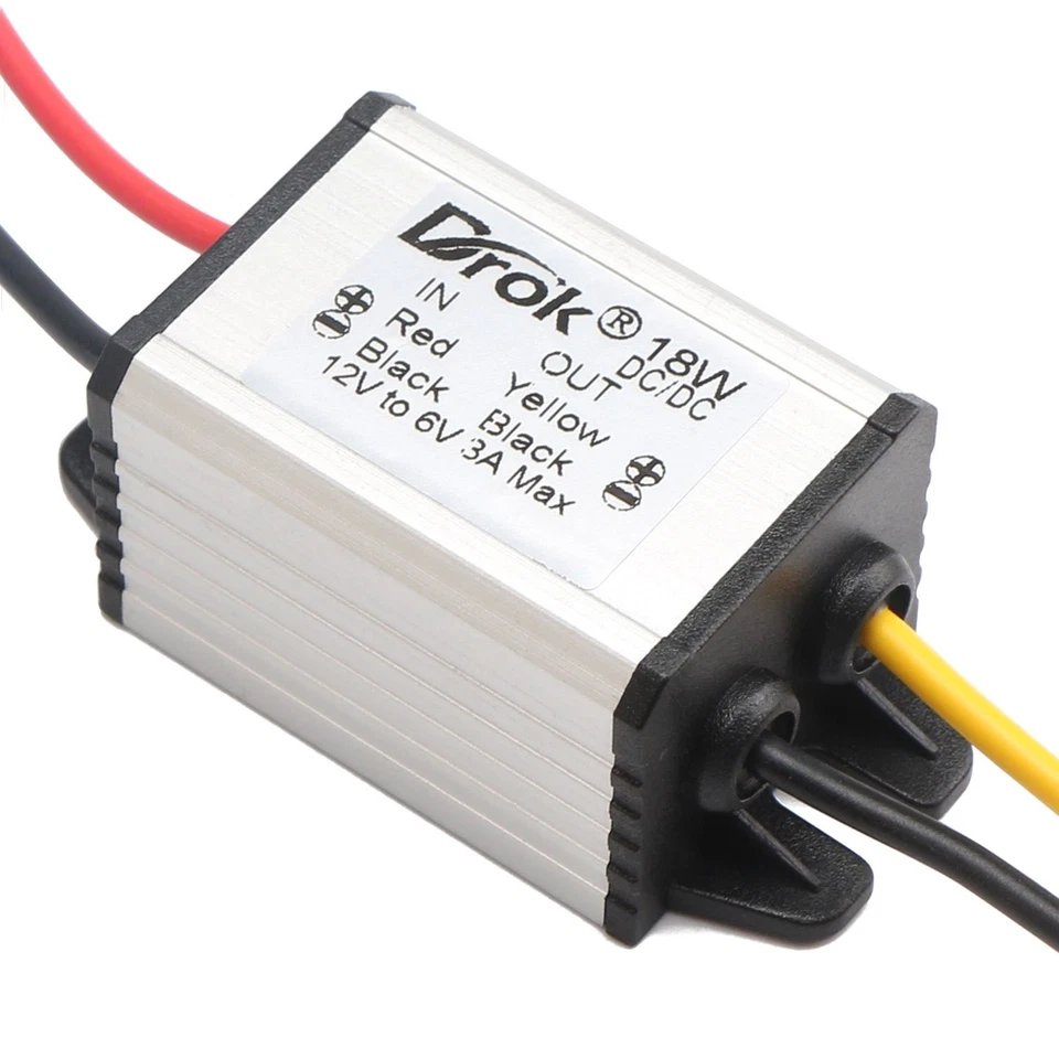 12V to 6V Buck Converter, Waterproof DC Voltage Regulator 3A 18W - Image 4 of 4