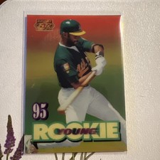 1995 Pinnacle Sportflix Ernie Young RC Oakland Athletics #154