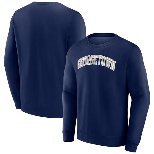 Men's Navy Georgetown Hoyas Short Name Fleece Pullover Sweatshirt
