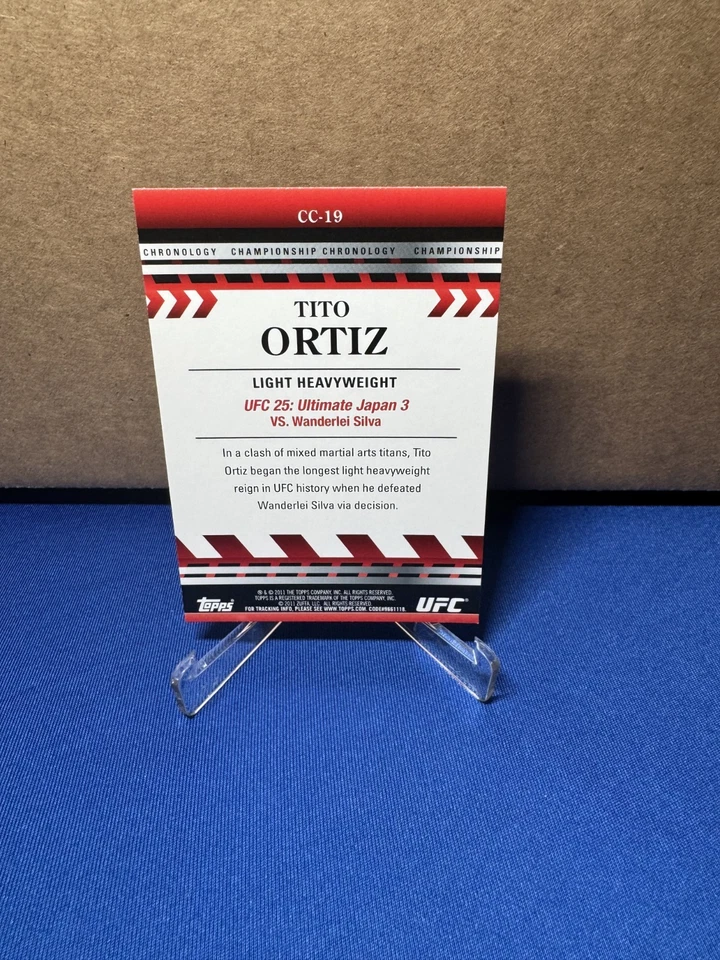 2011 Topps UFC Title Shot Championship Chronology CC19 Tito Ortiz - Image 2 of 2
