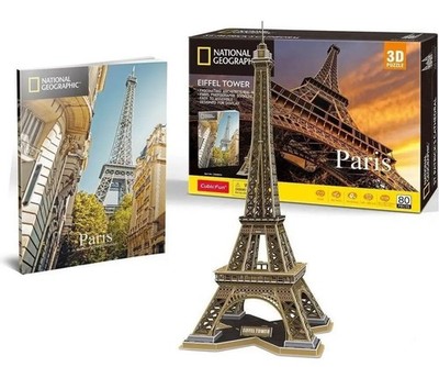 Paris Eiffelturm 3d Puzzle 80 Teile + Guide