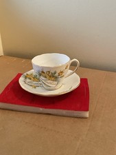VINTAGE ROSLYN FINE BONE CHINA CUP AND SAUCER SWEET MEMORIES INSCRIBED MOTHER