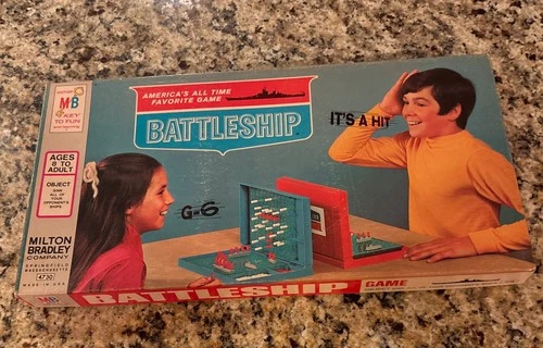 Vintage 1971 BATTLESHIP Milton Bradley Board Game #4730 COMPLETE In Original Box