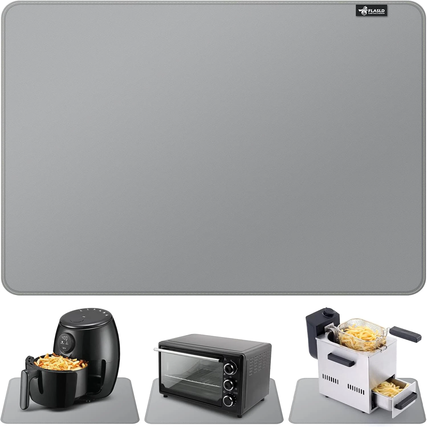 Heat Resistant Mat for Air Fryer Site On, Fireproof Silicone Mats for Kitchen Co