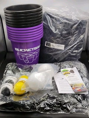 BucketBall Party Pack Beach Edition Outdoor Lawn Beer Yard Pong Game Set READ - Image 1 of 4