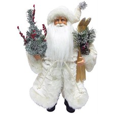 Santa's Workshop Winter White Santa Claus Figurine 15 Inch