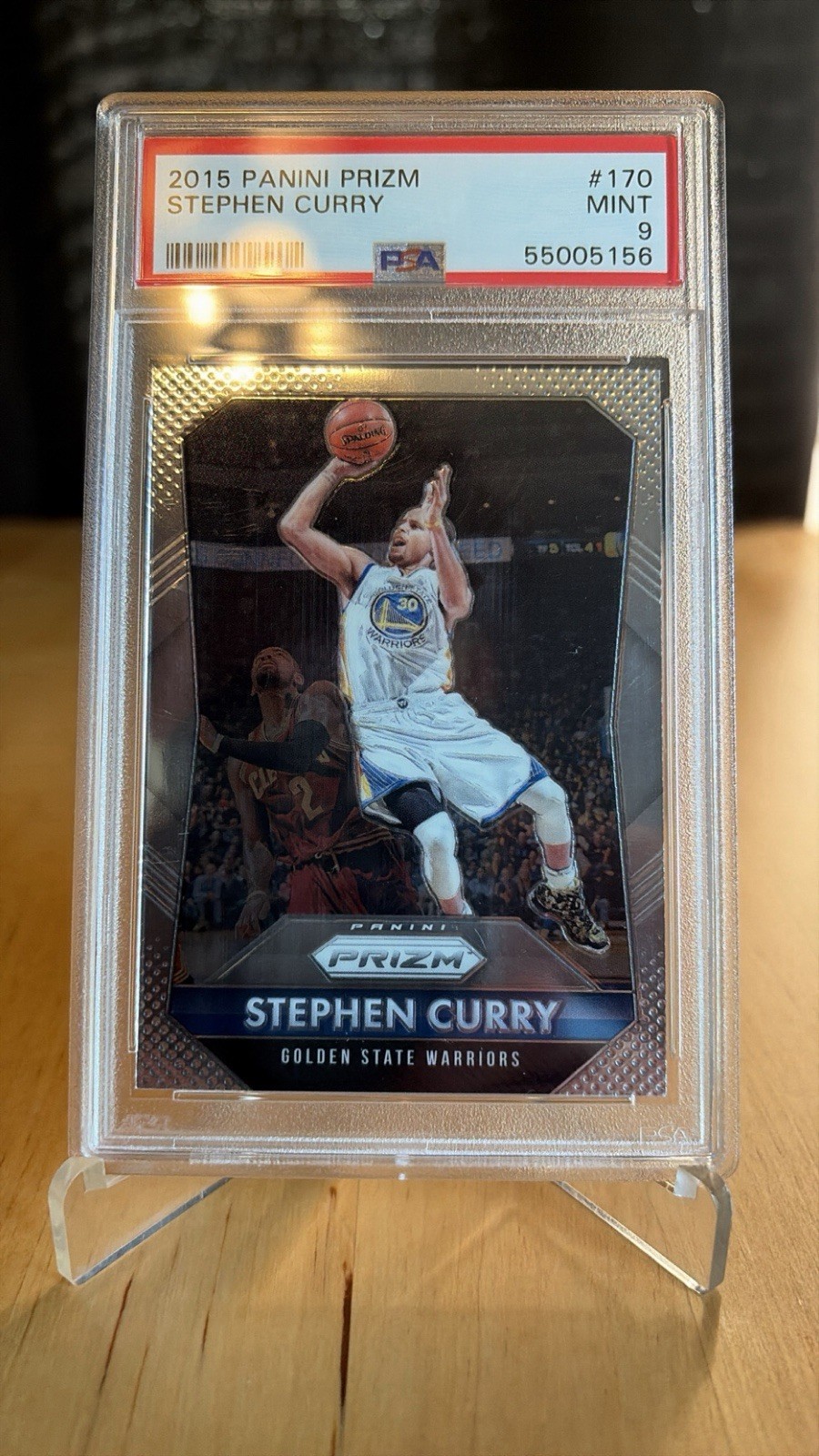 Panini Prizm 2015-16 Stephen Curry Base Set #170 PSA 9 Golden State Warriors