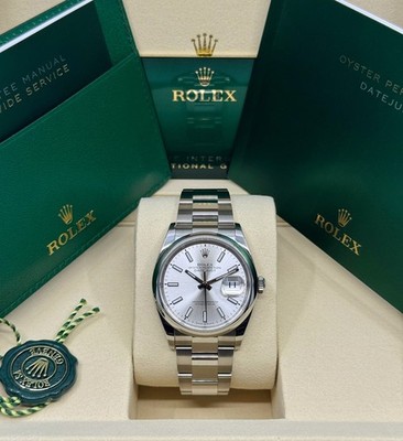 Unworn 2026 Rolex Datejust 36mm, Stainless Steel, Silver, Oyster, 126200-0002