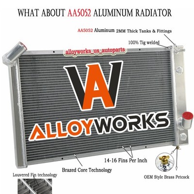 All Aluminum 4 Core Radiator For 1969 1970 1971 1972 Chevy Corvette C3 7/7.4L V8