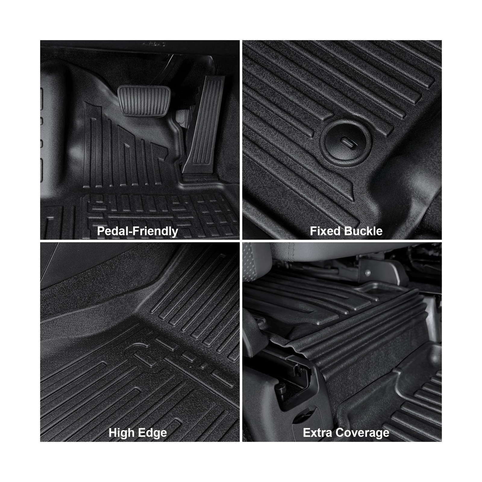 Floor Mats for 2024 2025 2026 Hyundai Santa Fe 6-Seat/7-Seat (Fit Hybrid and ...