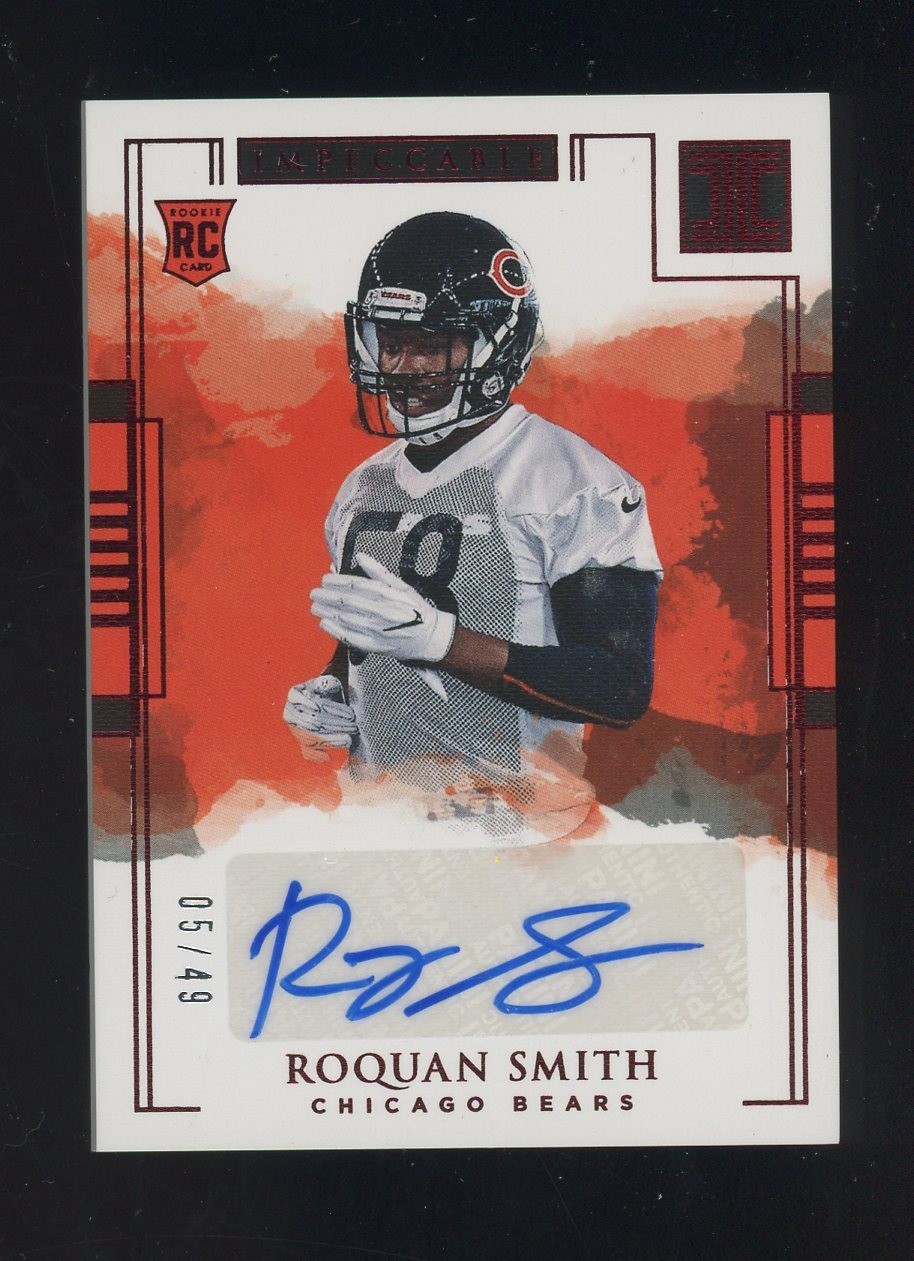 Roquan Smith Panini Impeccable #147 Autograph Red