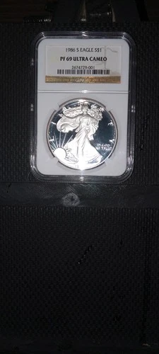 1986-S American Silver Eagle $1 Proof PF 69 Ultra Cameo NGC