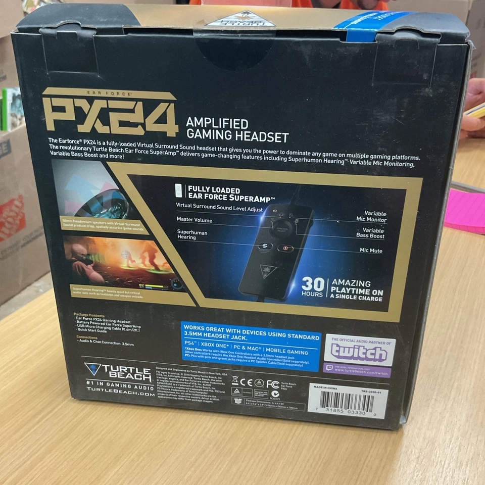 Turtle Beach PX24 Cuffie da gioco per PS4, XBOX ONE, PC & MAC MOBILE GAMING - Immagine 3 di 4