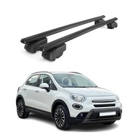DachträGer GepäCkträGer FüR Fiat 500X 2015-2026 QuerträGer Abe Alu Schwarz