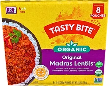 Tasty Bite Organic Original Madras Lentils 8x10 Ounce Pouches EXP 06/2026