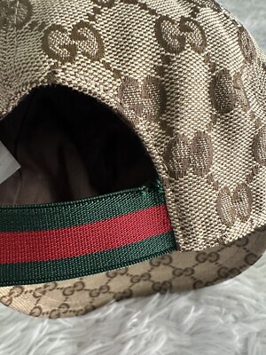 GUCCI Children Kids GG Cap Beige Monogram Canvas Baseball Hat S