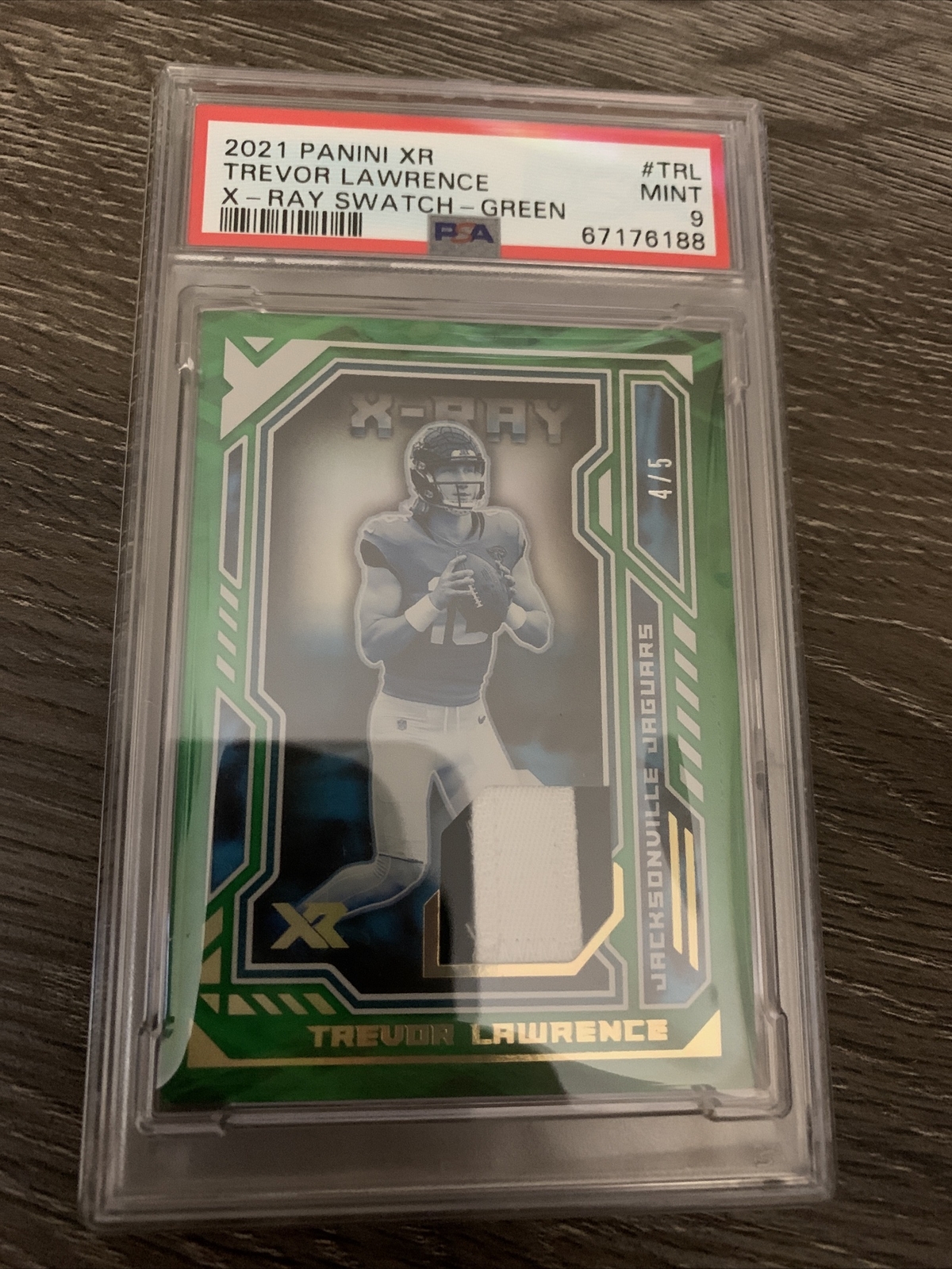 Trevor Lawrence Panini XR X-Ray Swatches #TRL Gold