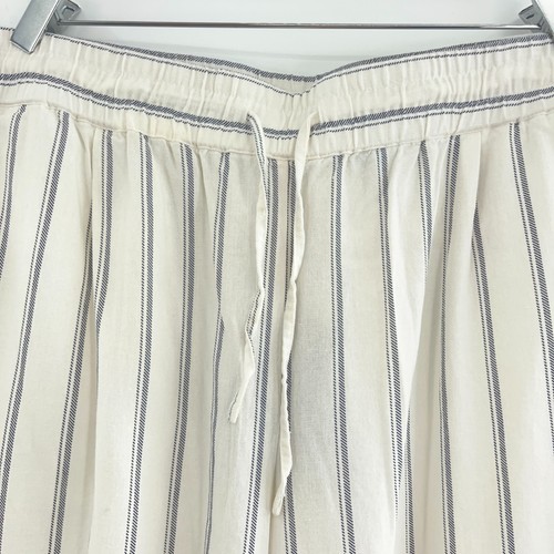 Vero Moda Women's XL Vmanna Milo Citrus Ancle Pant Linen Blend Stripe Trouser - Picture 5 of 14