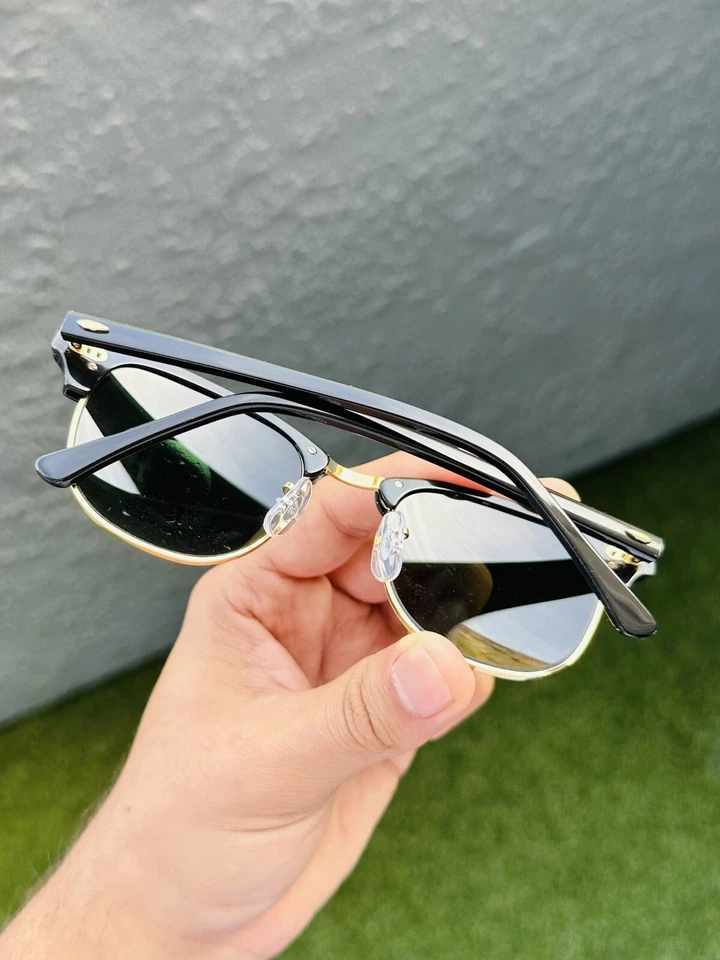 Raybans Clubmaster Classic RB 3016 черный и золотой - новый с чехлом - Изображение 2 из 4