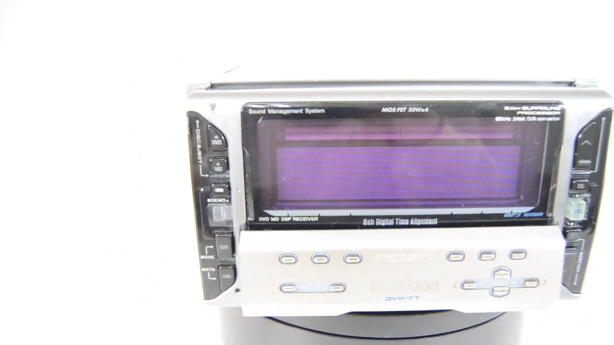 KENWOOD DVX-77 5.1ch 2Din Car Audio CD MD DVD Player DSP Tested