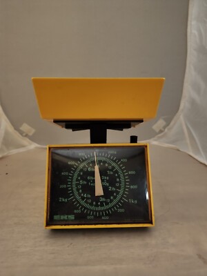 Vintage 70s Modernist Space Age EKS Analog Kitchen Scale Made in Sweden Working