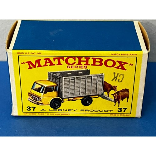 Vintage LESNEY MATCHBOX 37 1-75 37c DODGE CATTLE TRUCK BPW w D BOX - 第 14/19 張圖片