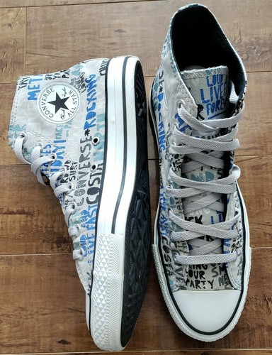 CONVERSE CT All Star RARE 2010 Live Rock Music Print Shoes UNISEX Sz W  9.5/M 7.5 | eBay
