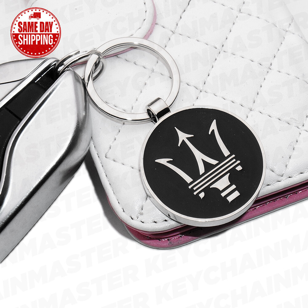 Maserati Luxury Alloy 3D Logo Key Fob Keychain Ring Decorate Gift Home Car Sport