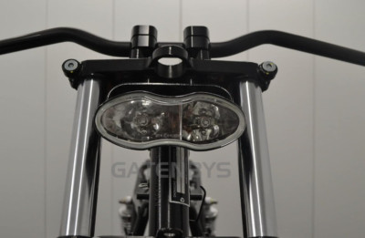 Neu Universal Twin Cat Eye Motorrad Scheinwerfer Streetfighter Custom Cafe Racer