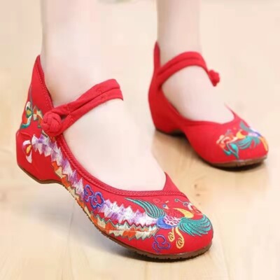 Pantoufles rétro brodées de fleurs pour femmes, chaussures d'été décontractées, mules en tissu de style ethnique, diapositives extérieures, nouvelle arrivée  322