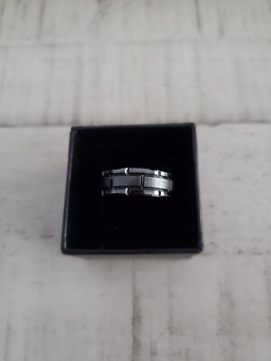 Black Tungsten TRITON Ring Brick Design CUTLASS Size 1/2