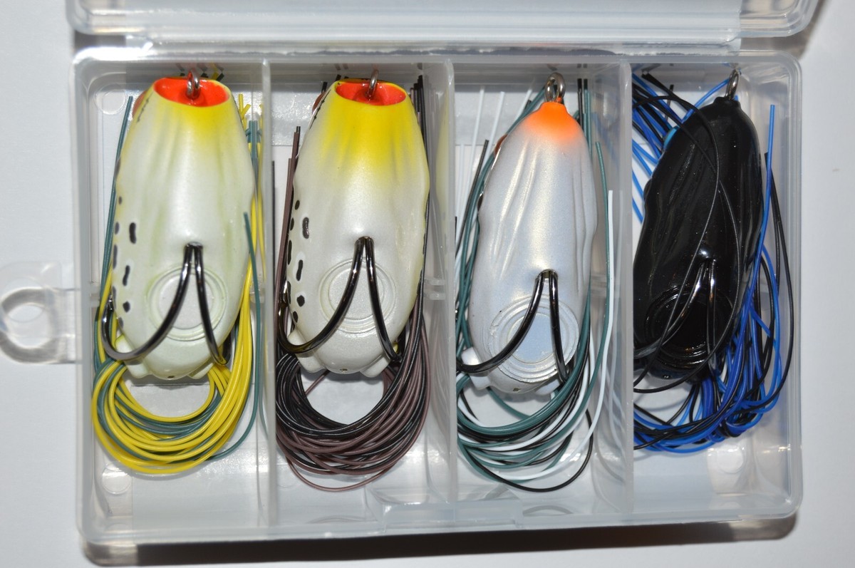 2 Pacchi Di Esche Topwater Booyah Poppin' Pad Crasher Jr &ndash; 4 Rane Frog Per Pacco, Colore Mayhem