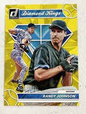2023 Panini Donruss Baseball Card Randy Johnson Diamond Kings #11 Yellow Nm/Mint