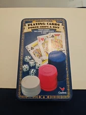Collectors Playing Cards Porker Chips And Dice