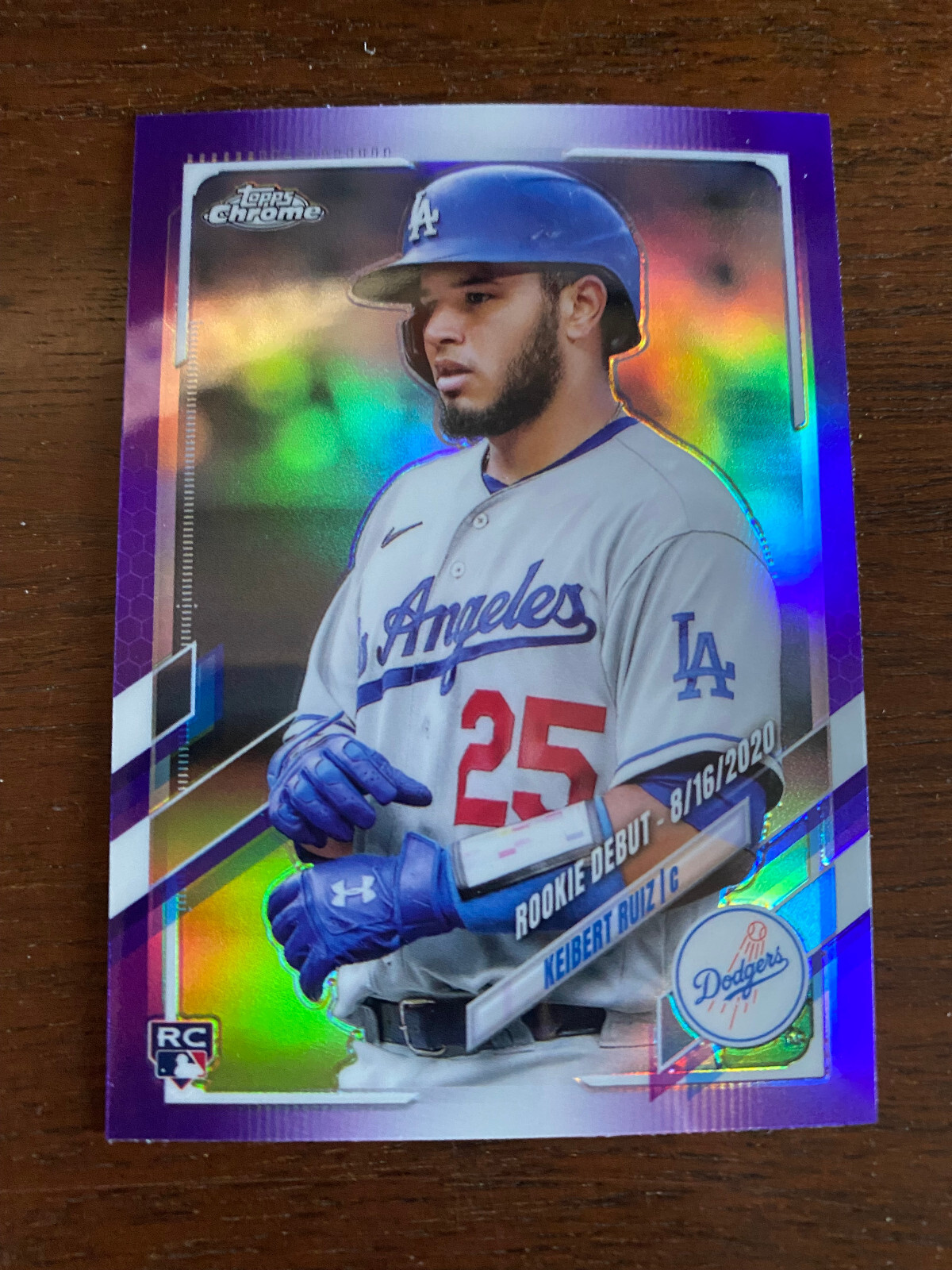 2021 Topps Chrome Update Purple Refractor Keibert Ruiz RC LA Dodgers #USC47