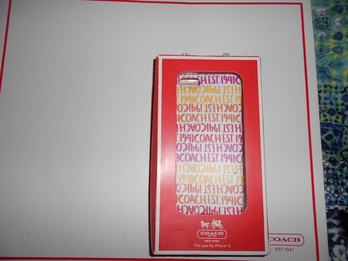 NIB Hard case COACH Signature iPhone 5 Case/Cover-#646988 multi-color - Picture 2 of 2