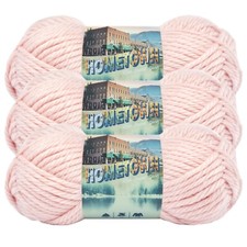  3 Pack Lion Brand Yarn 135-101AE Hometown Bulky Yarn, Providence Pink