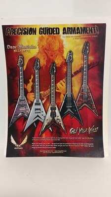 DEAN GUITARS DAVE MUSTAINE SIGNATURE SERIES GUITAR - 11X8.5 - PRINT AD.  6