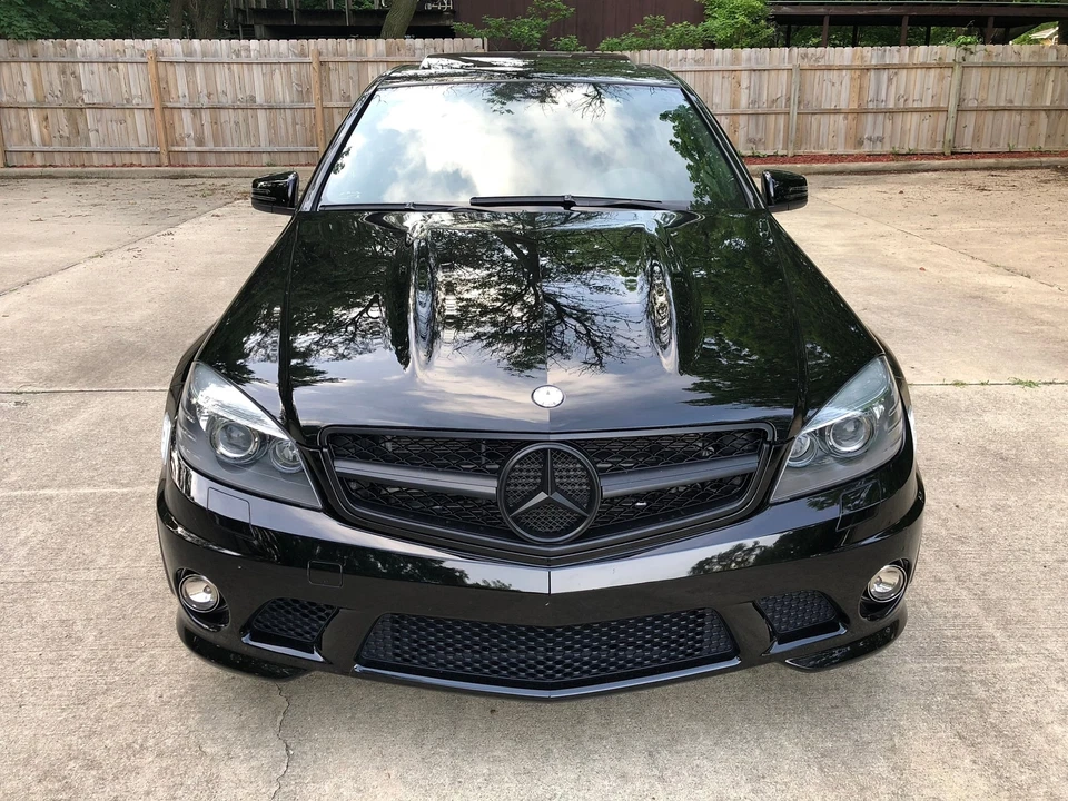 Black Grille W/Star Grill For Mercedes Benz 2008-14 W204 C-Class C250 C300 C350 Foto 3 de 4