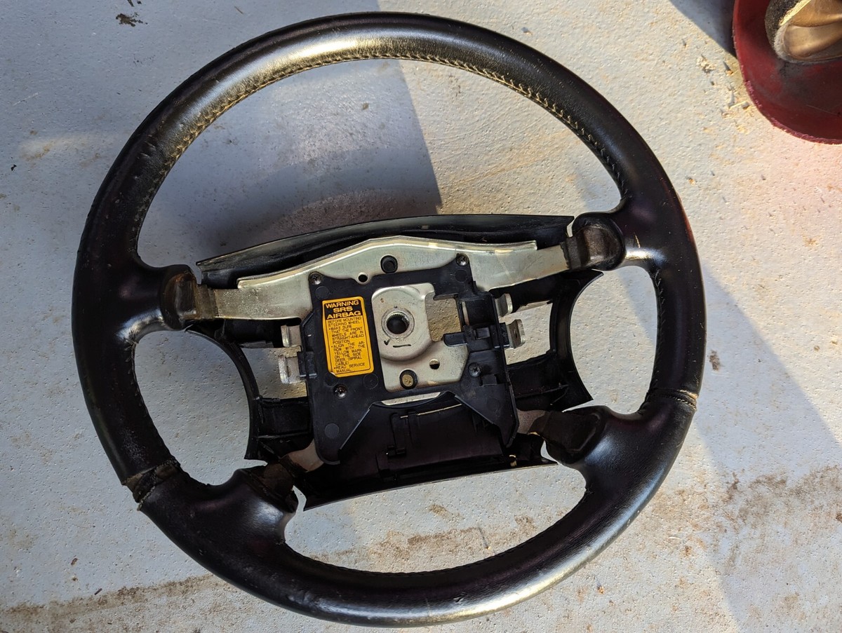 91-96 Nissan 300ZX Z32 Leather Steering Wheel 4 Spoke (Black) OEM